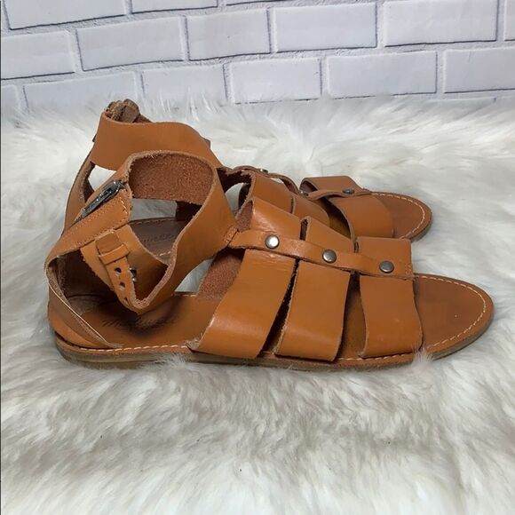 Madewell The Rowan Tan Gladiator Sandal Sz 10 - Picture 4 of 7